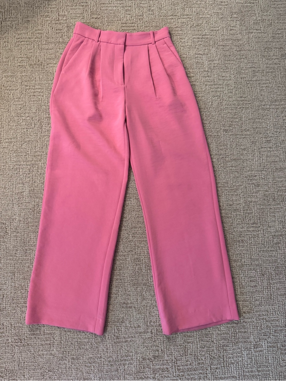 Abercrombie Women’s High-Waist Pink Crepe Wide-Leg Pants - Size 4